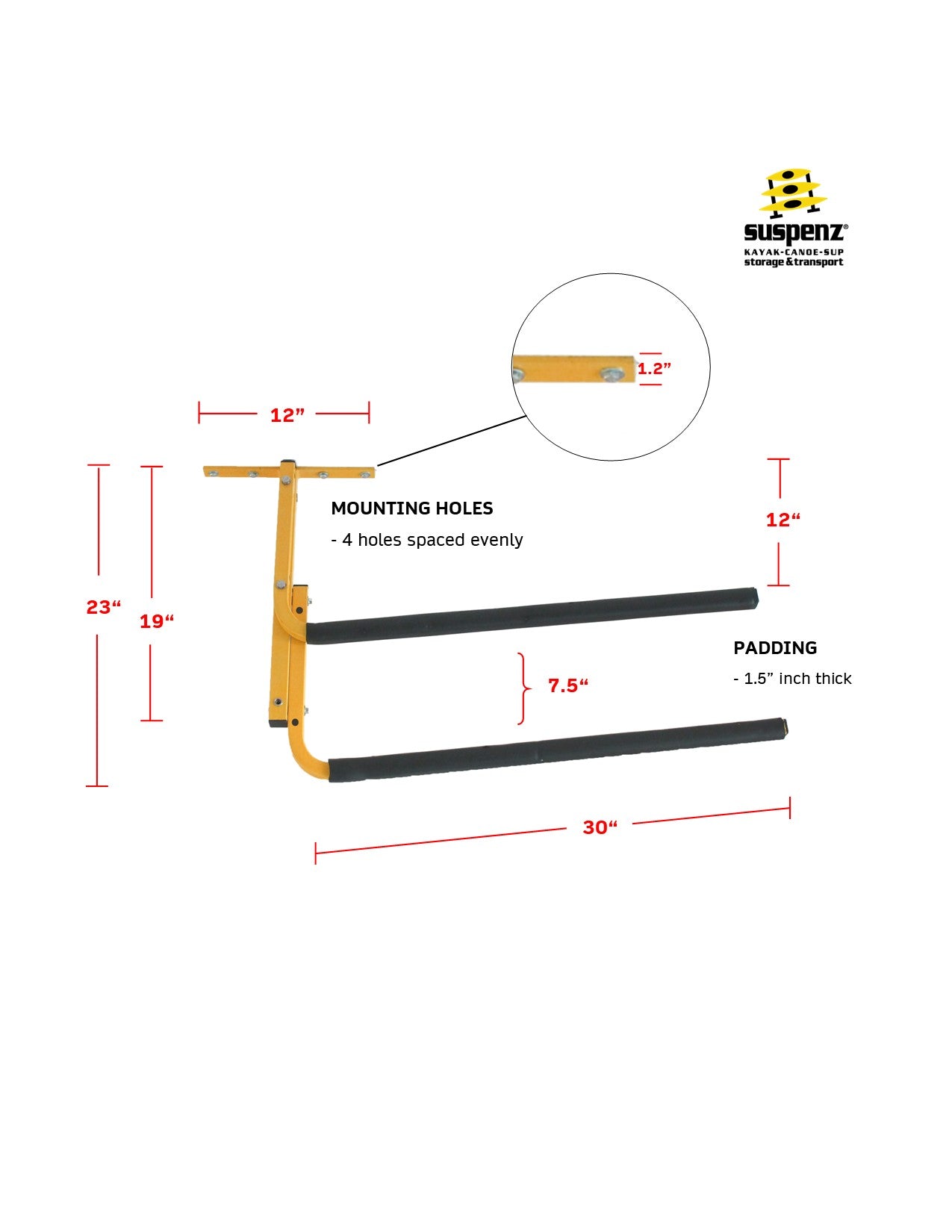 Ceiling Rack dimensions