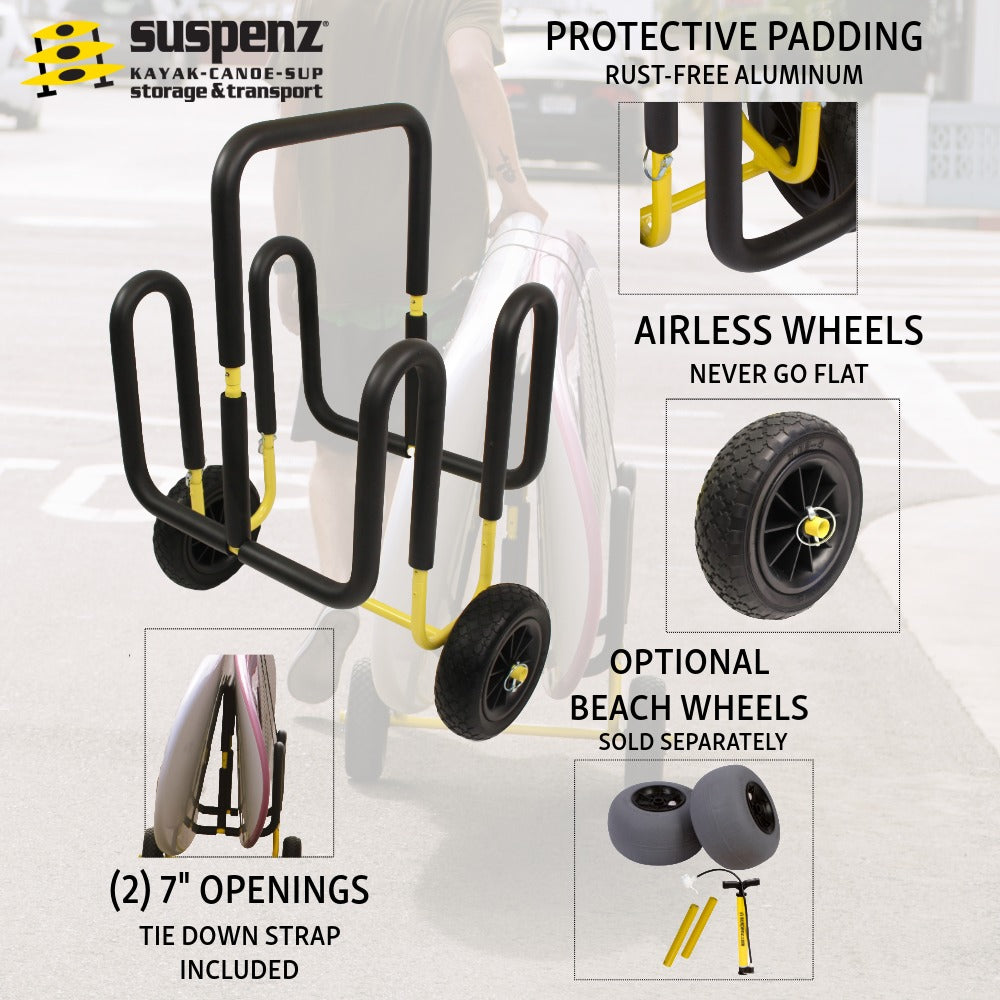 Joparri Transportwagen voor SUP-board, stand-up paddleboard, dubbel Joparri Transportwagen voor SUP-board, stand-up paddleboard, dubbel