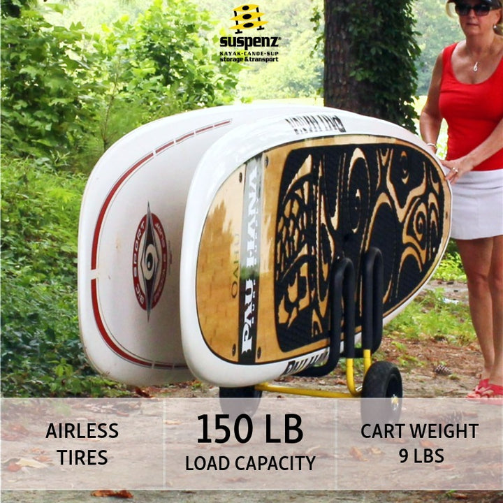 Cart for two Stand-Up Paddleboards | Double-Up SUP Airless Cart