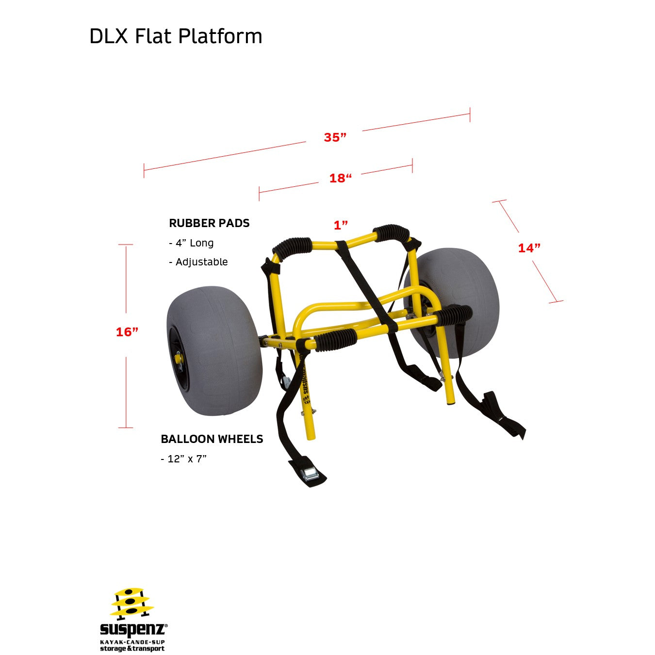 DLX Beach Cart Flat Platform dimensions