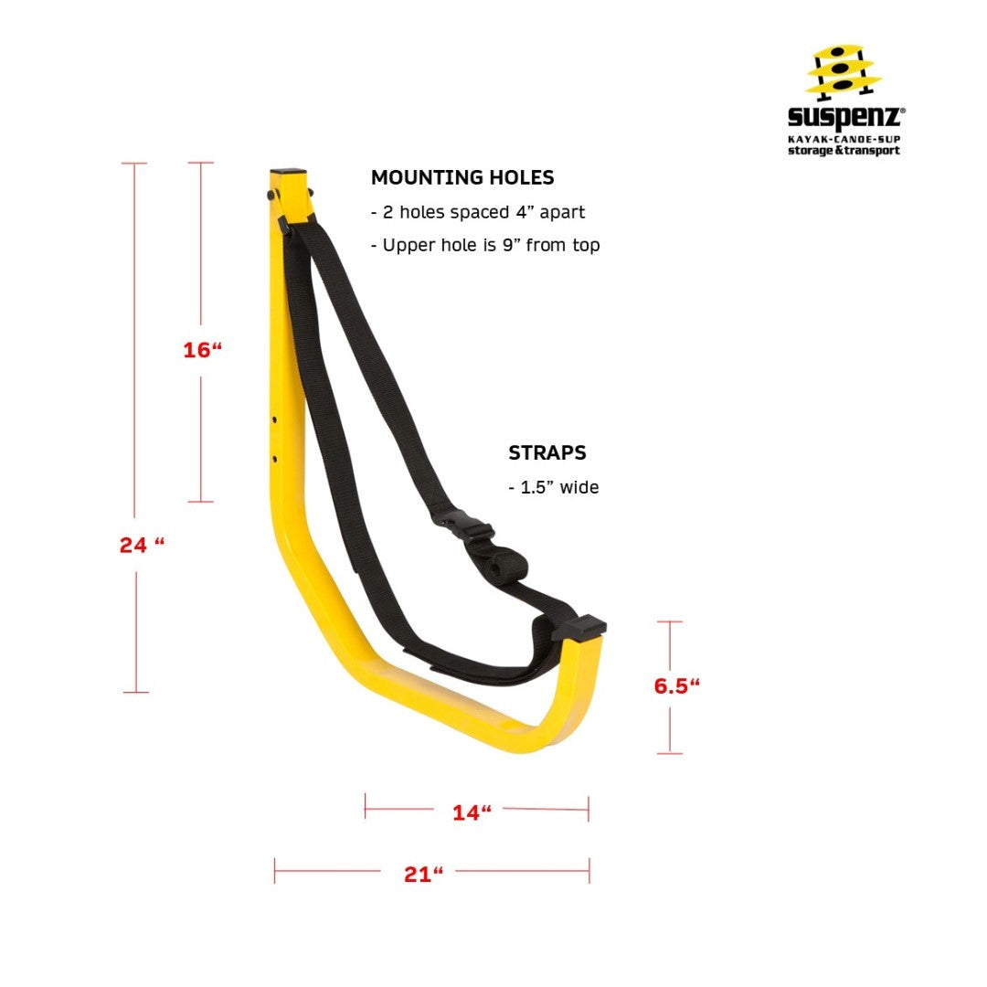 Kayak and Canoe Wall Storage Rack JAY Rack Suspenz