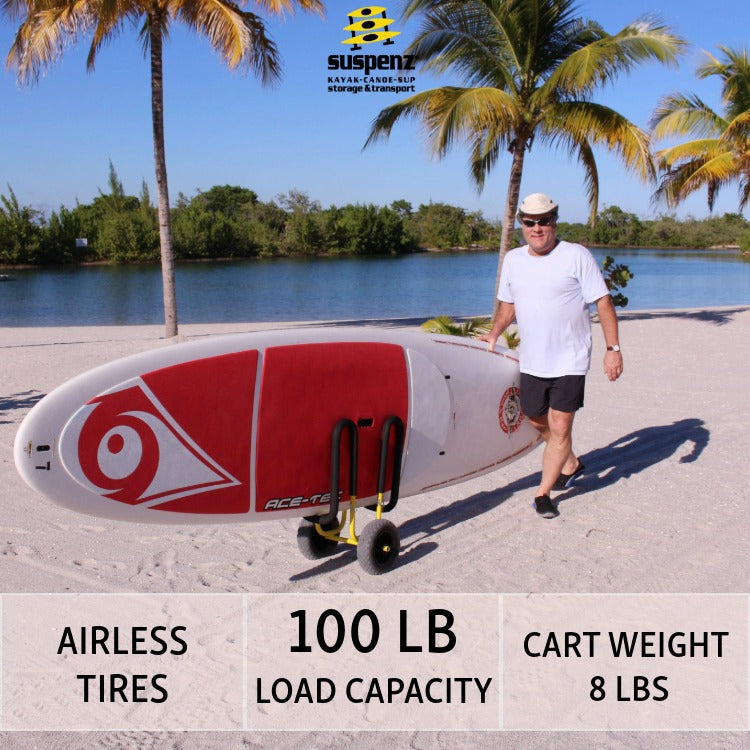 Cart for One Stand-up Paddleboard | Single-Up SUP Airless Cart