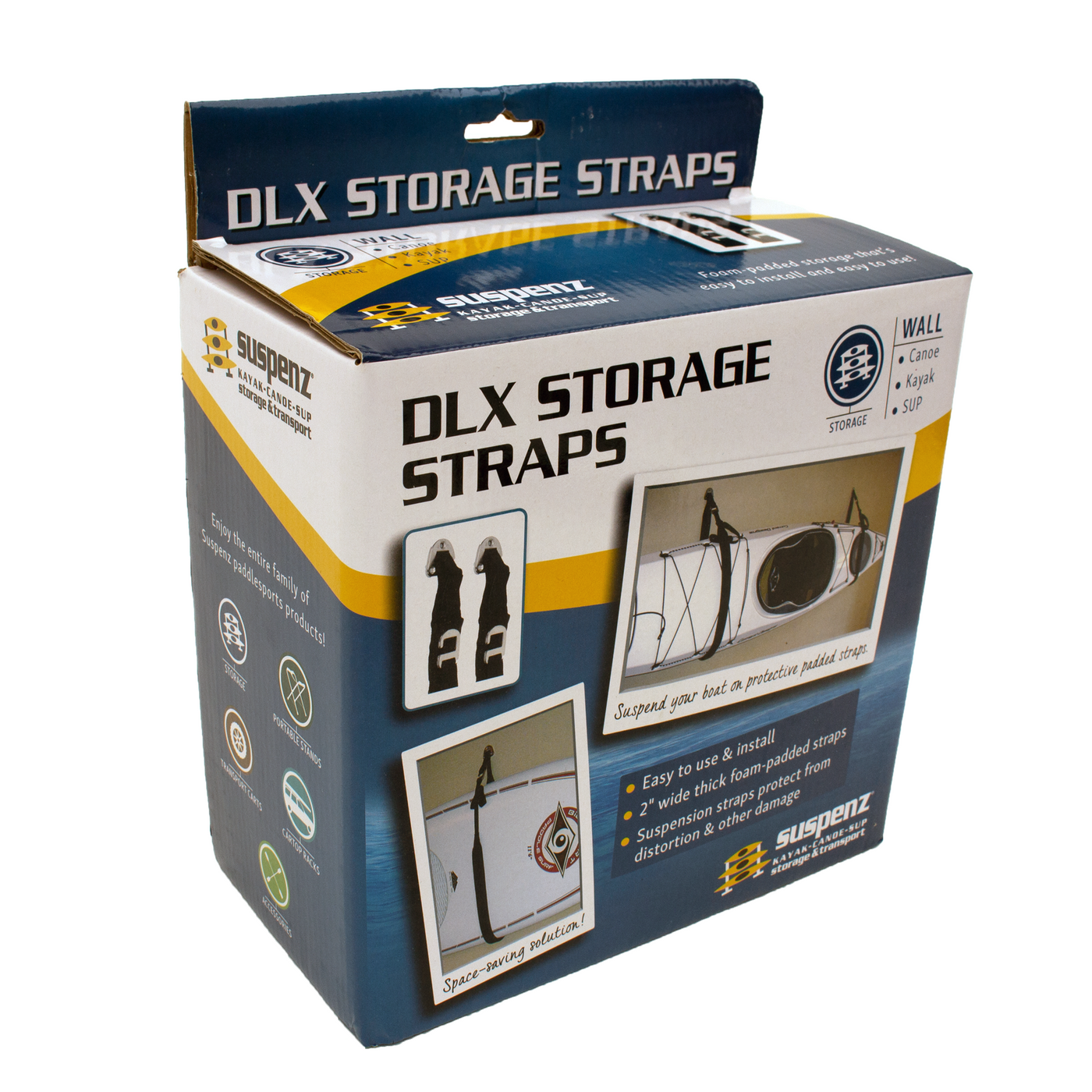 Padded Strap Storage for Kayak, Canoes, and SUP | DLX Strap Storage