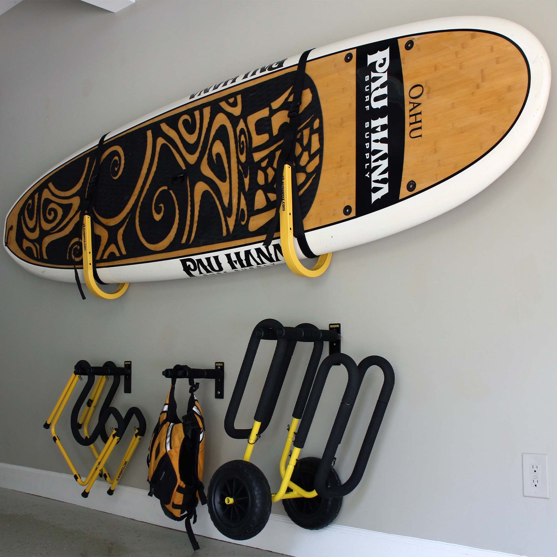 Stand-Up Paddleboard Wall Storage | SUP Rack - Suspenz