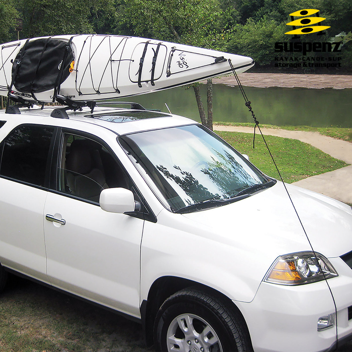 Boat How To Ratchet Strap Kayak To Roof Rack Transport Kayak
