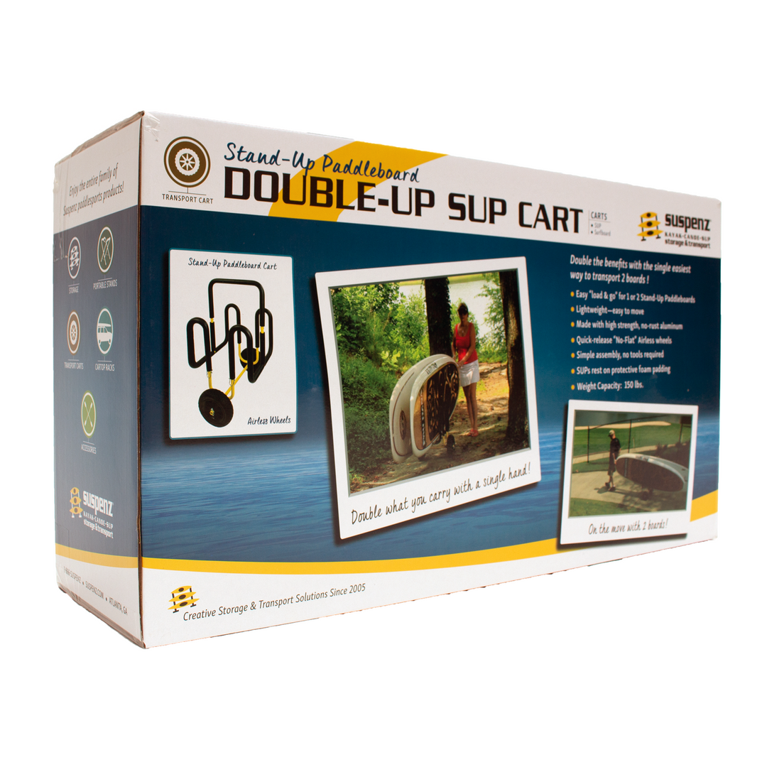 Cart for two Stand-Up Paddleboards | Double-Up SUP Airless Cart