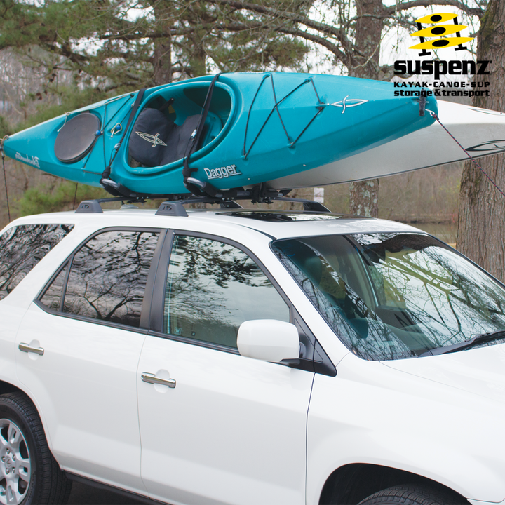How to tie down two kayaks sale