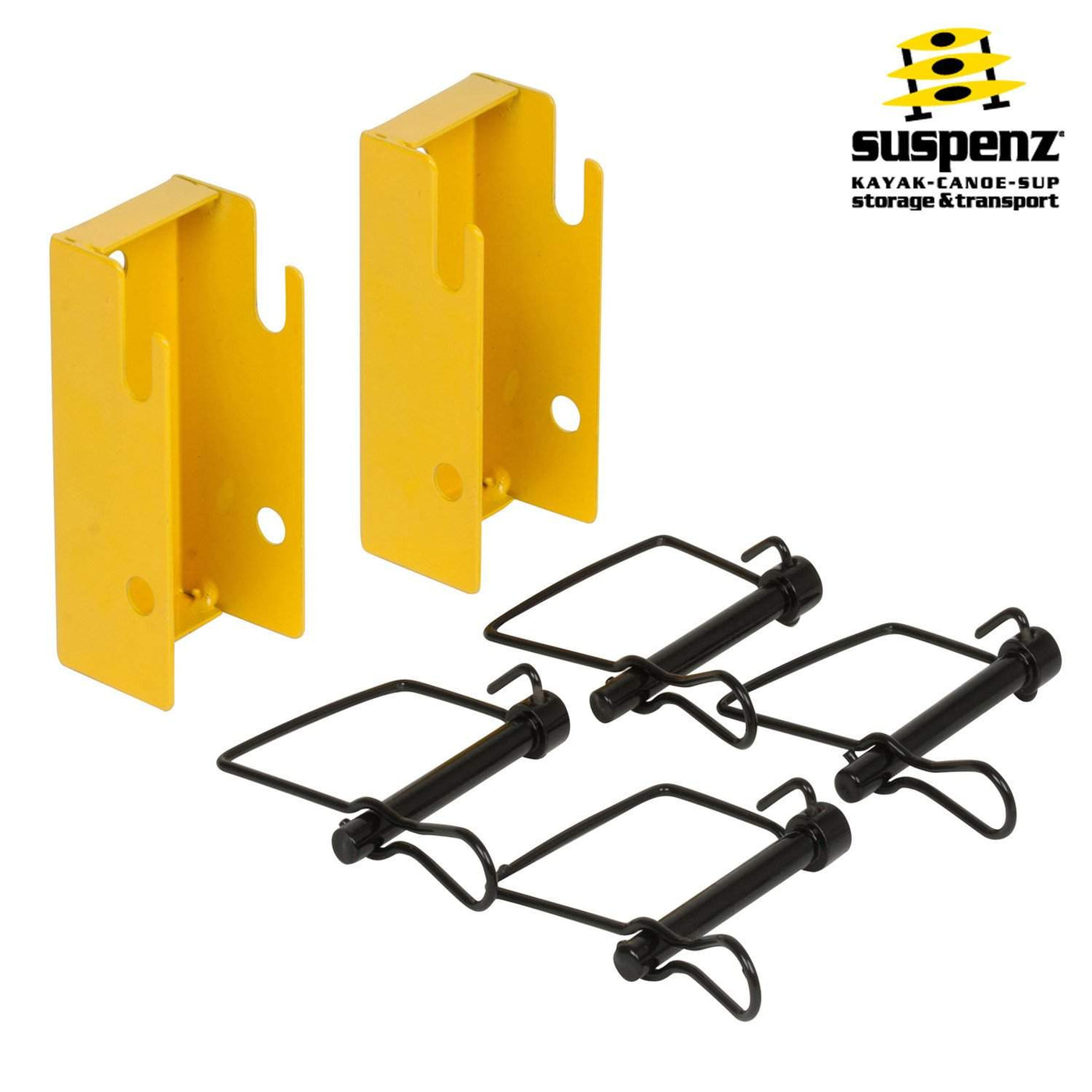 Safety yellow quick release wall mount brackets